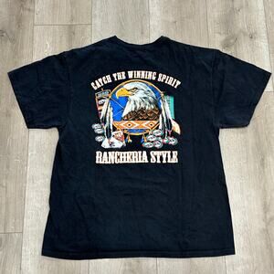 Jackson Rancheria American Eagle Spirit Tee T Shirt Black size XL B18